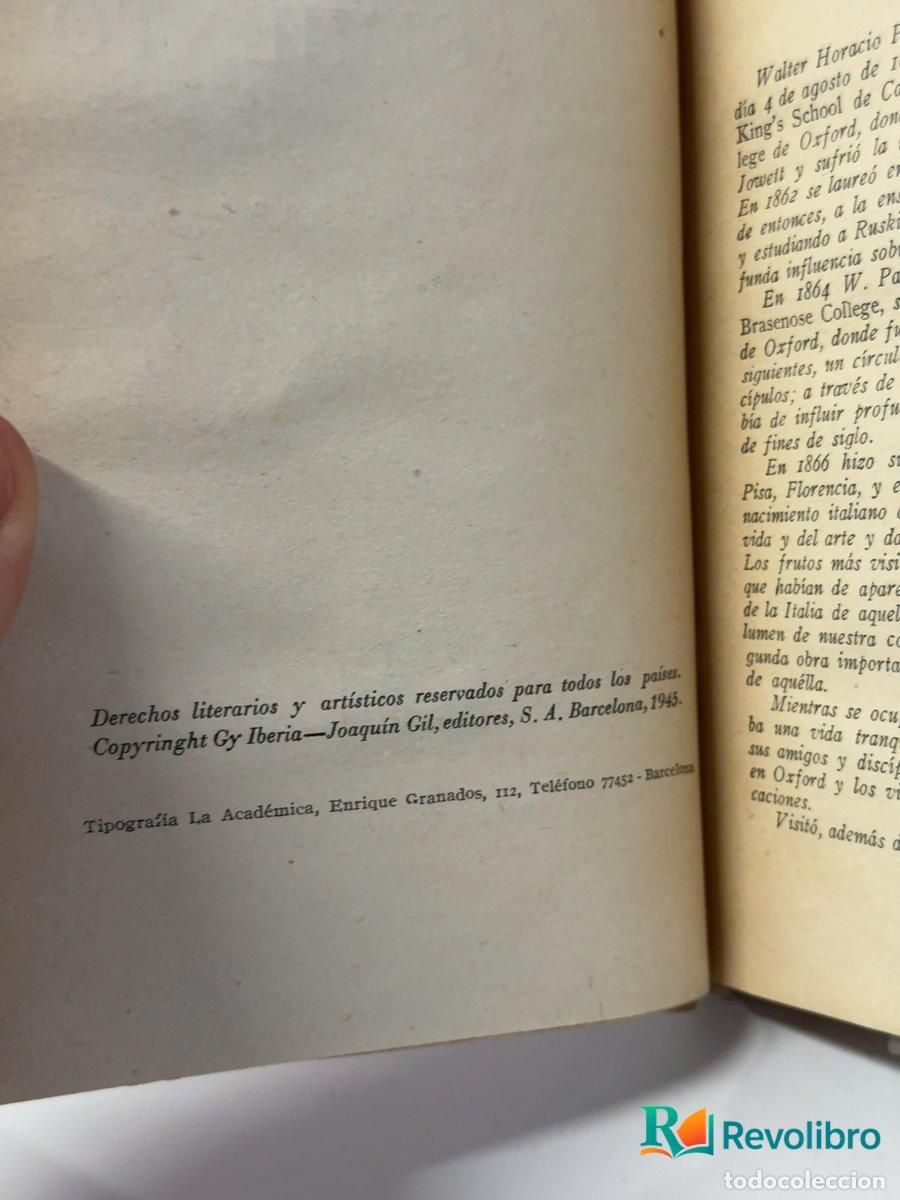 Libros de segunda mano: El Renacimiento - 1&ordf; edici&oacute;n - Walter Pater - Foto 2