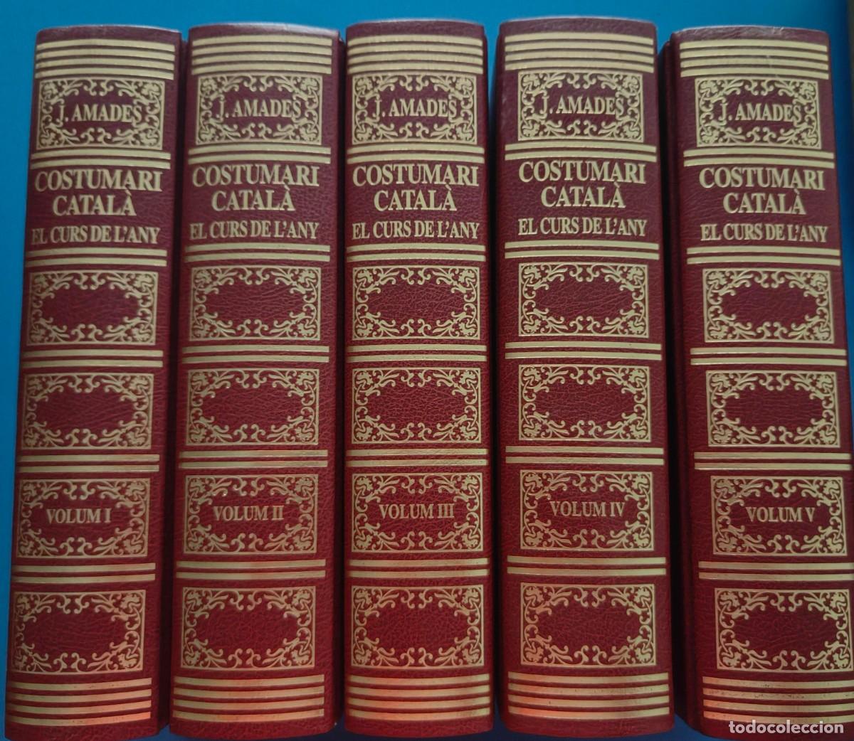 Libros de segunda mano: COSTUMARI CATAL&Agrave; - EL CURS DE L'ANY - JOAN AMADES - 5 TOMOS - 2001 - SALVAT EDITORES