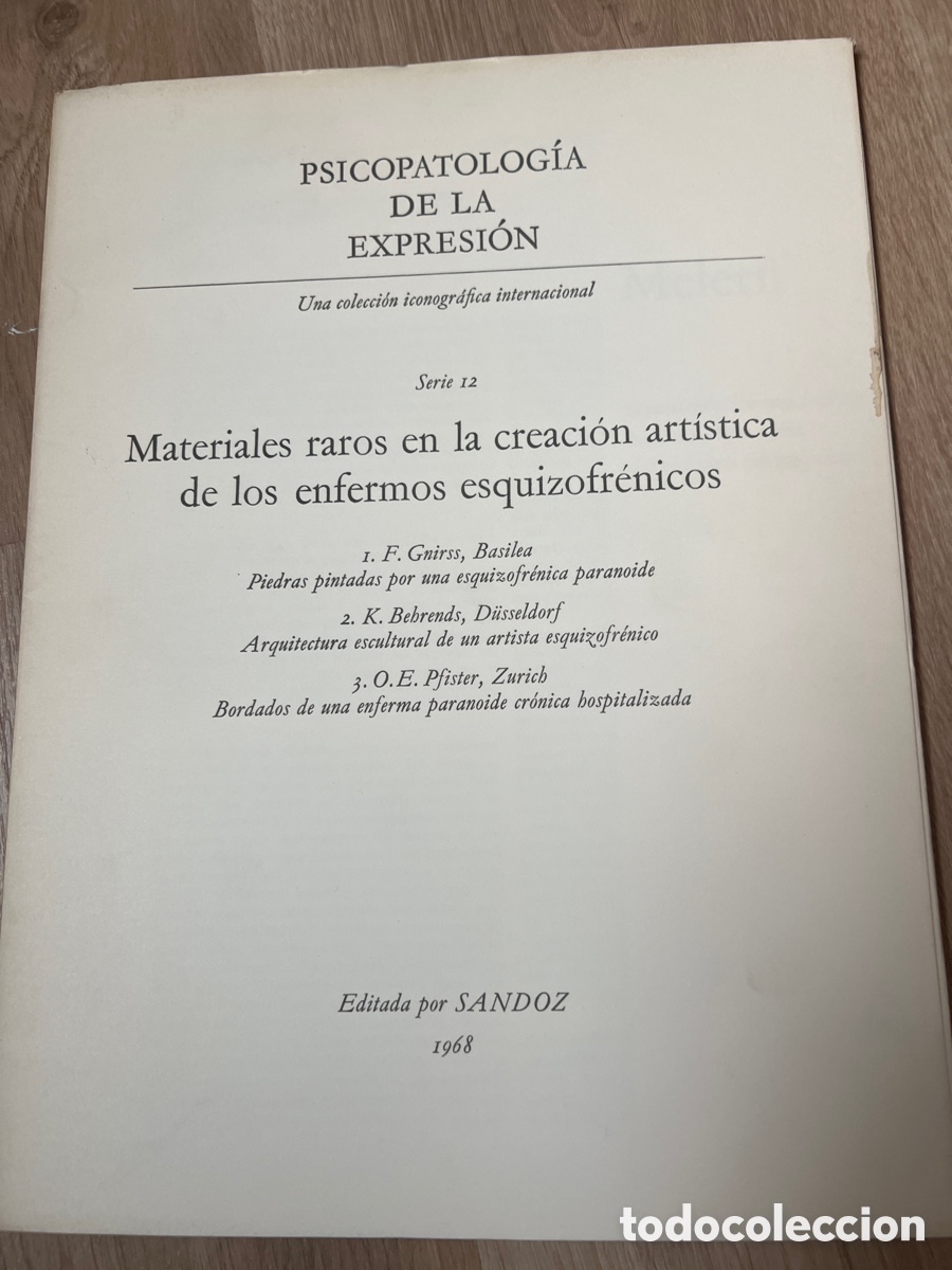 Libros de segunda mano: PSICOPATOLOG&Iacute;A DE LA EXPRESI&Oacute;N. Serie 12: Materiales raros