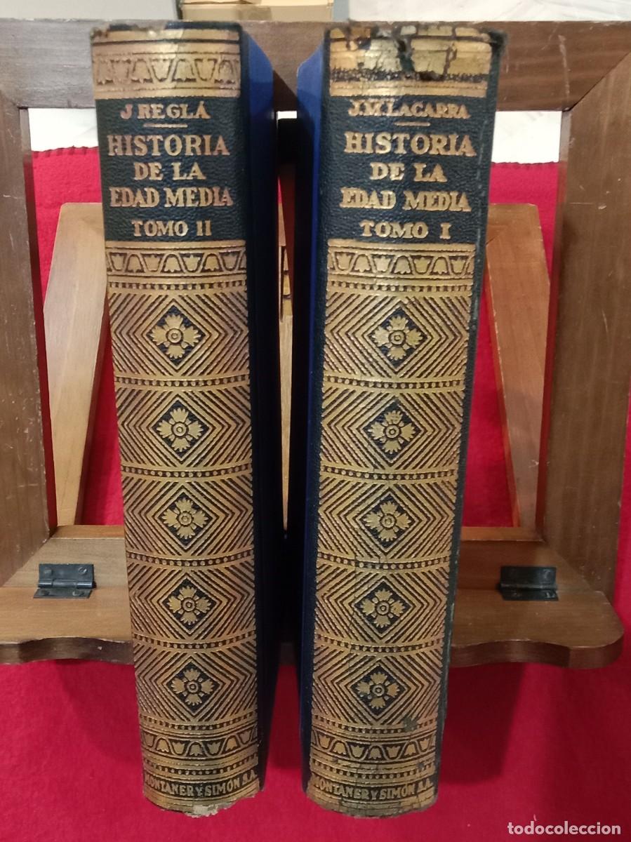 Libros de segunda mano: Historia de la Edad Media - 2 Tomos (Completa) - Jos&eacute; M&aacute;ria Lacarra y de Miguel - Edit. M y S. 1960