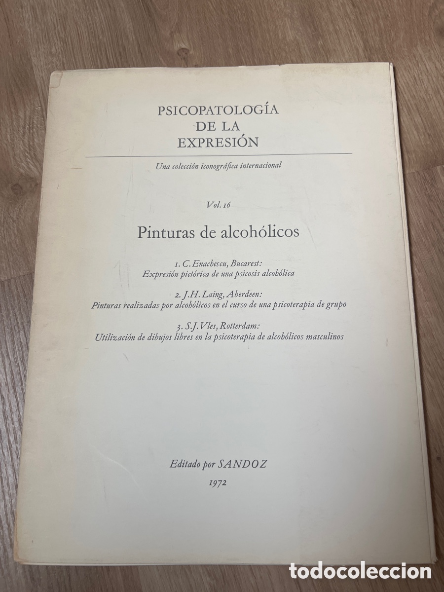 Libros de segunda mano: Psicopatolog&iacute;a de la expresi&oacute;n. Una colecci&oacute;n iconogr&aacute;fica internacional. Vol 16. Pinturas de alcoh