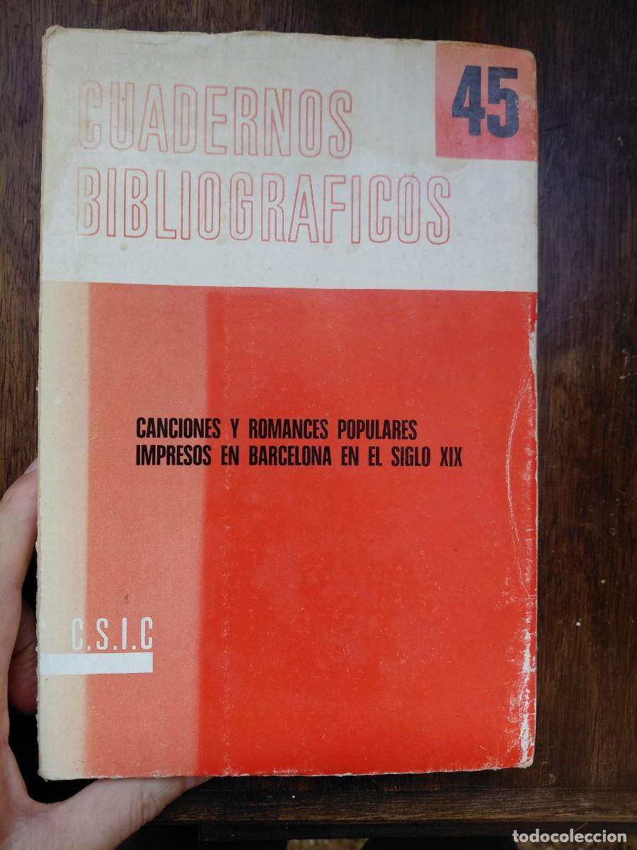 Libros de segunda mano: Canciones y romances populares impresos en Barcelona en el siglo XIX.