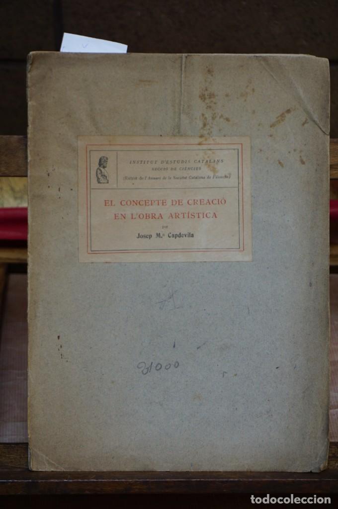 Libros: capdevila josep M&ordf;. el concepte de creacio en l&acute;obra artistica. - Foto 1