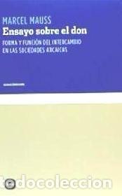 Libros: Ensayo sobre el don - Mauss, Marcel