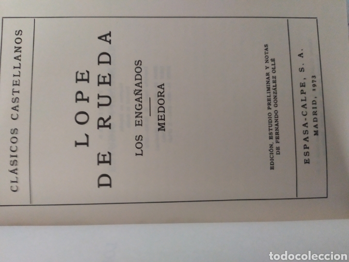 Libros: Lope de Rueda. Los enga&ntilde;ados. Medora - Foto 2