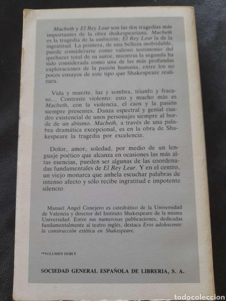 Libros: Macbeth. El rey Lear. Shakespeare - Foto 2