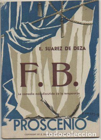Libros: SUAREZ DE DEZA, E. F.B. PROSCENIO N&ordm; 8 A-TEA-701 - Foto 1