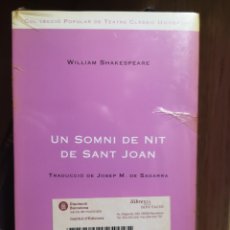 Libros: WILLIAM SHAKESPEARE. UN SOMNI DE NIT DE SANT JOAN. TRAD. JOSEP M. DE SAGARRA. (NOU).. Lote 403296584