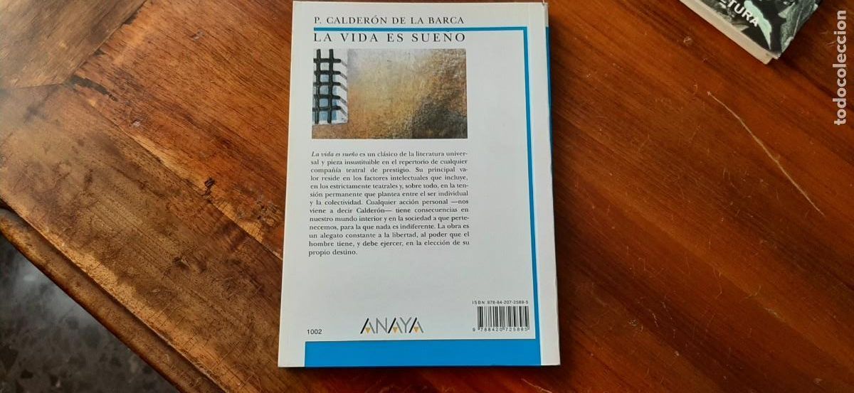 Libros: LA VIDA ES SUE&Ntilde;O. CALDERON DE LA BARCA. ANAYA. - Foto 2