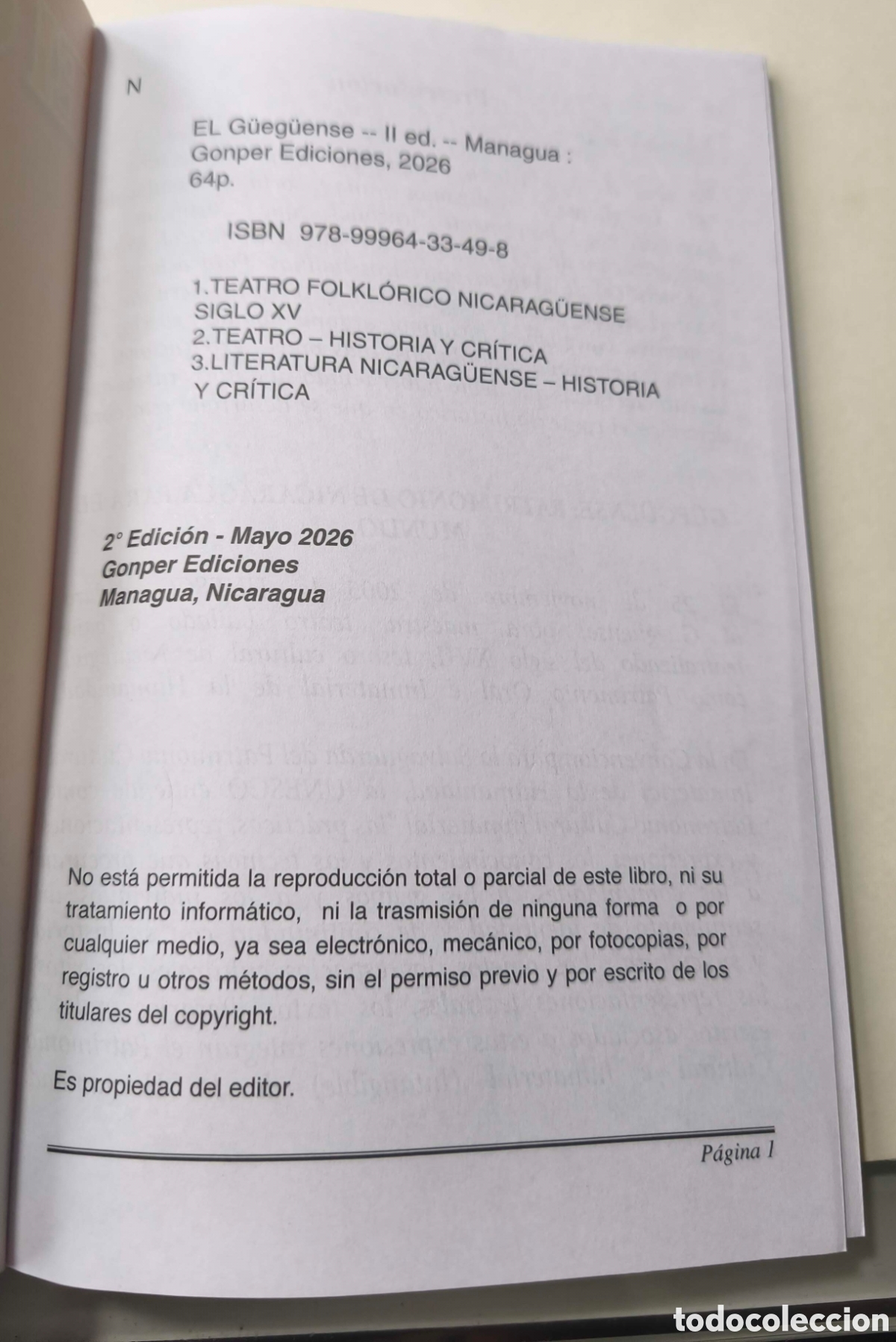 Libros: El g&uuml;eg&uuml;ense. An&oacute;nimo. 2 edici&oacute;n. 2026 - Foto 3