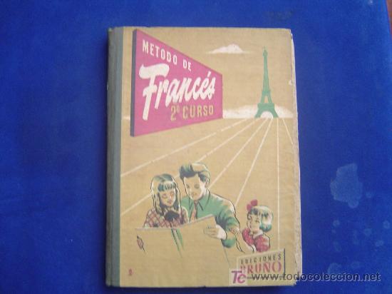Libros de segunda mano: Metodo de Frances segundo curso tapas de carton 1953 ediciones Bru&ntilde;o - Foto 1