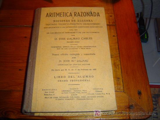 Libros de segunda mano: Antiguo libro de ARITMETICA RAZONADA. Libro del alumno. - Foto 1