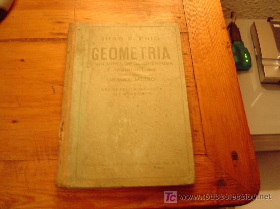 Second hand books: Antiguo libro de Geometria.