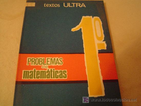 Livros em segunda m&atilde;o: Problemas de matematicas 1&ordm;   textos Ultra 1968