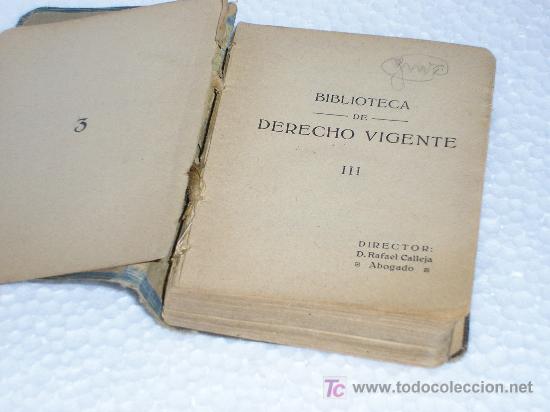 Libros de segunda mano: BIBLIOTECA DE DERECHO VIGENTE   III - Foto 2