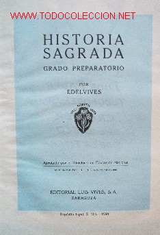 Libros de segunda mano: HISTORIA SAGRADA - LIBRO ESCOLAR - Foto 3