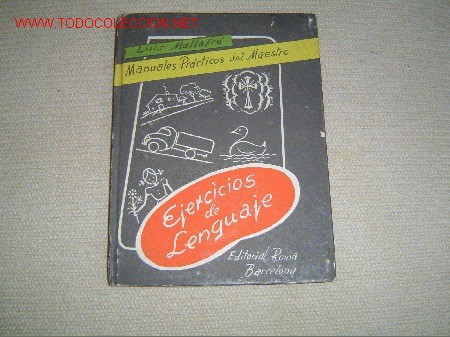 Libros de segunda mano: Antiguo libro de escuela,Ejercicios de Lenguaje. Tapas carton - Foto 1