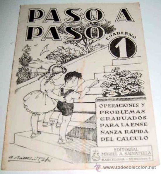 Libri di seconda mano: ANTIGUA CARTILLA PASO A PASO - N. 1 - OPERACIONES Y PROBLEMAS GRADUADOS PARA LA ENSE&Ntilde;ANZA RAPIDA DEL