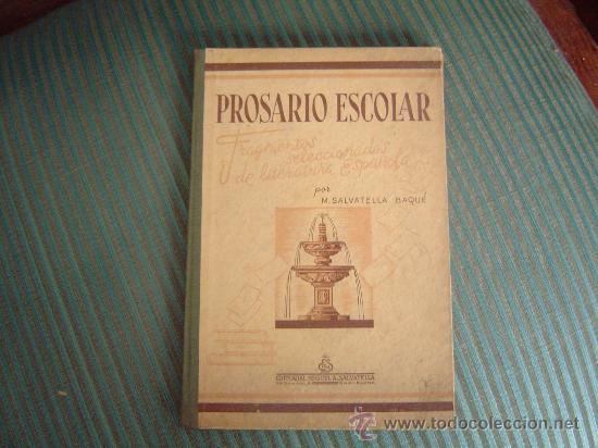Libros de segunda mano: Libro escuela prosario escolar