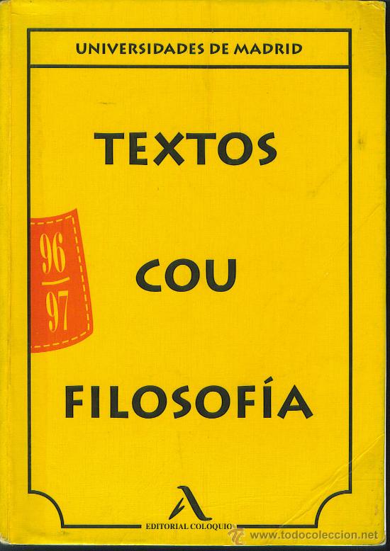 Libros de segunda mano: Textos COU Filosofia 1996...Sanna - Foto 1