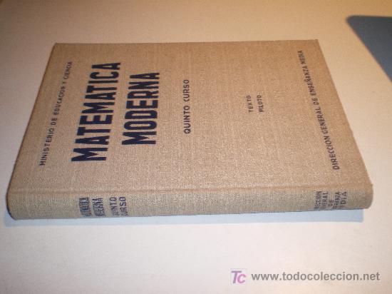 Libros de segunda mano: MATEMATICA MODERNA - QUINTO CURSO - TEXTO PILOTO (1967) - Foto 5