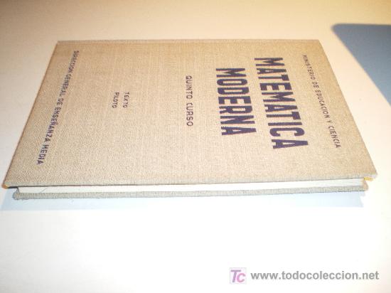 Libros de segunda mano: MATEMATICA MODERNA - QUINTO CURSO - TEXTO PILOTO (1967) - Foto 4