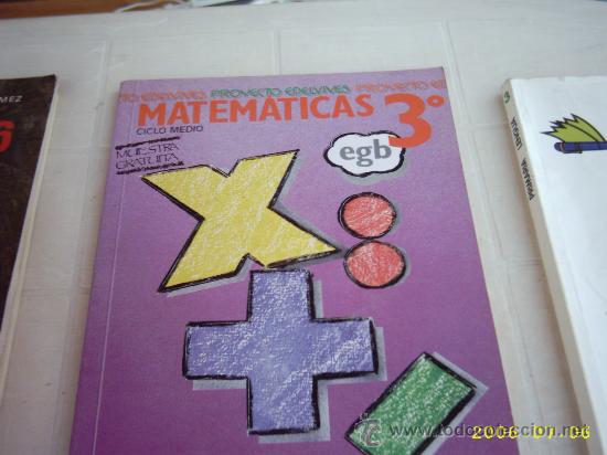 Libros de segunda mano: Matem&aacute;ticas 3&ordm; EGB Edelvives, 1989 - Foto 1