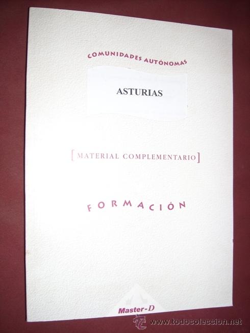 Libros de segunda mano: Comunidad aut&oacute;noma de Asturias, material complementario de formaci&oacute;n de Master-D - Foto 1