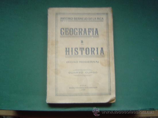 Libri di seconda mano: Antiguo libro de escuela Geografia e Historia.