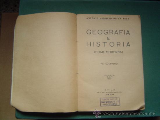 Libros de segunda mano: Antiguo libro de escuela Geografia e Historia. - Foto 2