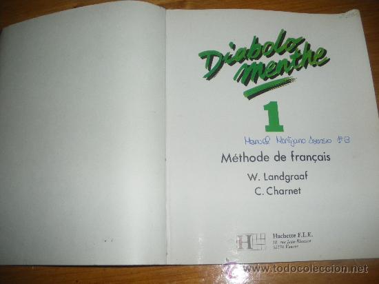 Libros de segunda mano: DIABOLO MENTHE 1. HACHETTE, METODO DE FRANCES. - Foto 4