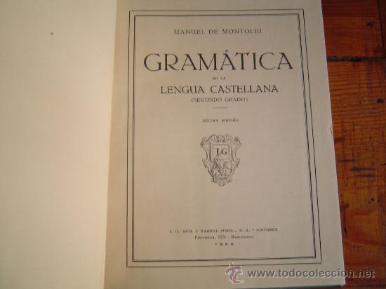 Libros de segunda mano: Libro de texto .-Gramatica Castellana ll grado 1955 - Foto 2