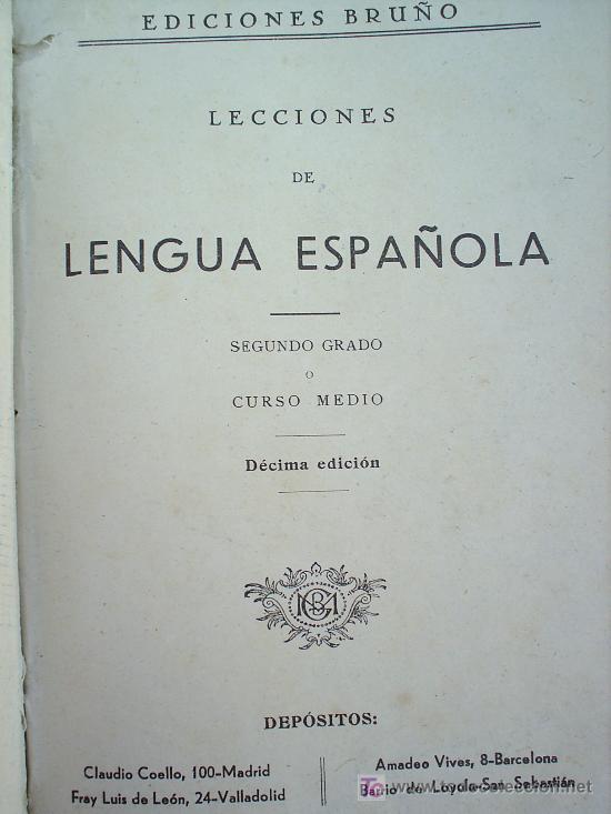 Libros de segunda mano: libro escolar LENGUA ESPA&Ntilde;OLA , EDICIONES BRU&Ntilde;O SEGUNDO GRADO - Foto 2