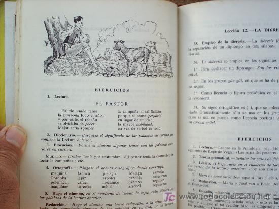 Libros de segunda mano: libro escolar , gramatica espa&ntilde;ola , primer curso ,1955 , editorial luis vives - Foto 2