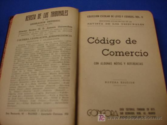 Libros de segunda mano: C&Oacute;DIGO DE COMERCIO. COLECCI&Oacute;N ESCOLAR DE LEYES Y C&Oacute;DIGOS. EDITORIAL G&Oacute;NGORA - Foto 2