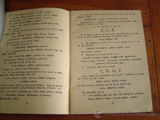 Libros de segunda mano: Antigua cartilla de escuela , ORTOGRAFIA. - Foto 3