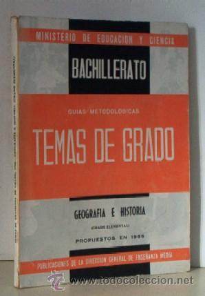 Libros de segunda mano: TEMAS DE GRADO - BACHILLERATO - GEOGRAFIA E HISTORIA - LIBRO ESCOLAR - Foto 1