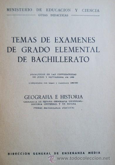 Libros de segunda mano: TEMAS DE GRADO - BACHILLERATO - GEOGRAFIA E HISTORIA - LIBRO ESCOLAR - Foto 3