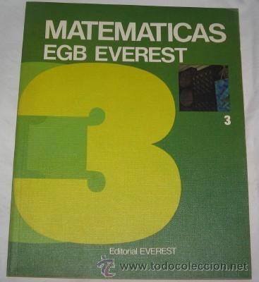 Libros de segunda mano: MATEM&Aacute;TICAS 3&ordm; EGB, EVEREST, DE 1980 - Foto 1