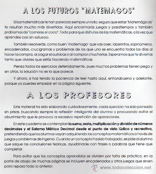 Libros de segunda mano: CUADERNO DE MATEM&Aacute;TICAS - MATEM&Aacute;GICAS - 5.2 - EDUCACI&Oacute;N PRIMARIA. - Foto 2