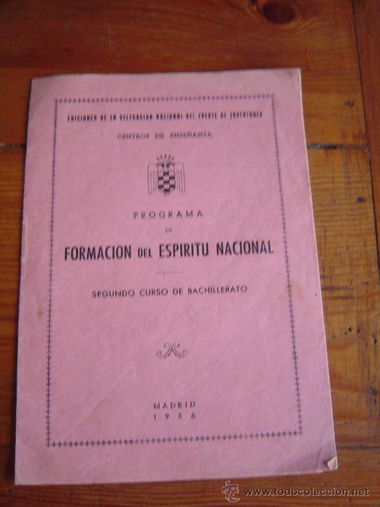 Libros de segunda mano: Programa de Formacion del Espiritu Nacional Segundo curso de Bachillerato 1956 - Foto 1