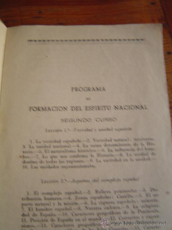 Libros de segunda mano: Programa de Formacion del Espiritu Nacional Segundo curso de Bachillerato 1956 - Foto 3