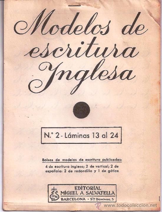 Ll057 Modelos De Escritura Inglesa Cuaderno Comprar Libros De Texto En Todocoleccion 27522903