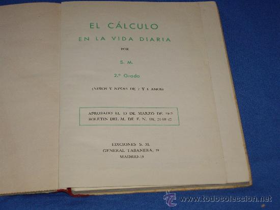 Libros de segunda mano: EL CALCULO EN LA VIDA DIARIA, 2&ordm; GRADO - Foto 2