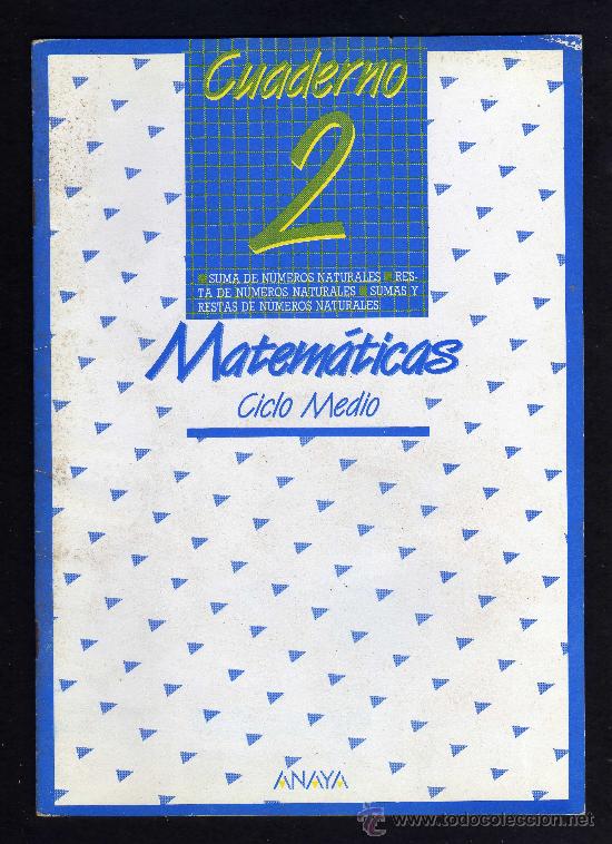 Libros de segunda mano: CUADERNO DE MATEMATICAS - CICLO MEDIO - N&ordm; 2 - ANAYA. - Foto 1