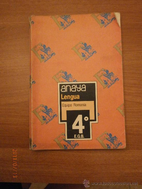 Libros de segunda mano: LIBRO   4&ordm; LENGUA -EQUIPO ROMANIA - ANAYA - Foto 1
