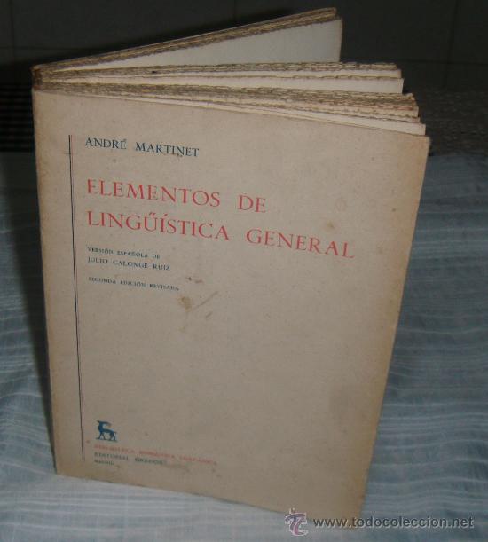 Libros de segunda mano: elementos de linguistica general  a&ntilde;o 1974 - Foto 1