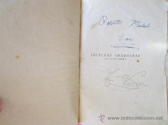 Libros de segunda mano: lecturas graduadas 1941 , libro primero editorial luis vives - Foto 3