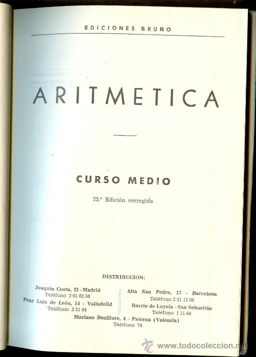 Libros de segunda mano: ARITMETICA (CURSO MEDIO) 2&ordm; GRADO - 1963 - Foto 2