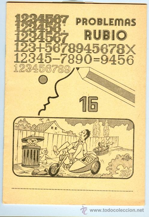 Libros de segunda mano: CUADERNO * PROBLEMAS RUBIO * N&ordm; 16 (1978) - Foto 1